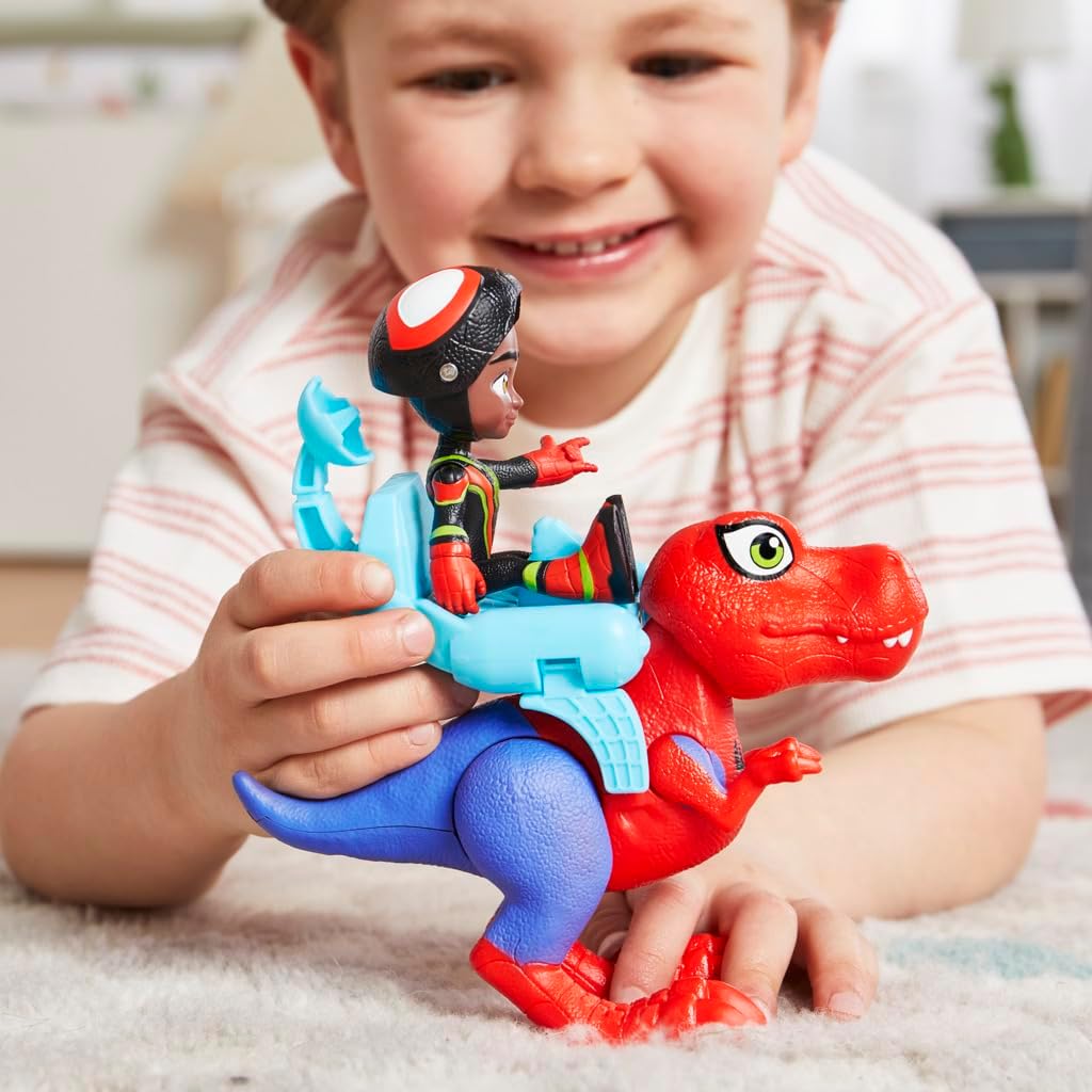 Marvel Spidey und Seine Super-Freunde Dino-Webs Spidey-Rex & Miles „Spin“ Morales Spider-Man Action-