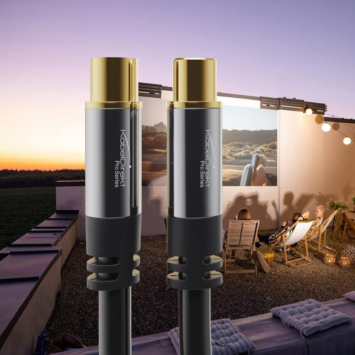 KabelDirekt – 4K Antennenkabel, Koaxialkabel, TV Kabel – 12,5 m – Fernsehkabel für digitales & analo