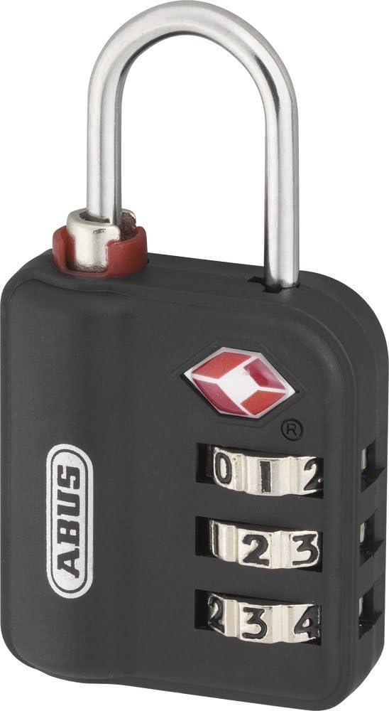 ABUS Vorhangschloss 147/30, TSA-Zertifiziert, Schwarz, 53093 (Packung mit 2) 1 Stück (Packung mit 2)