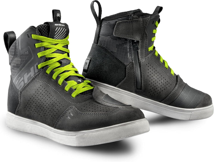 SHIMA Rebel 2.0 Motorrad Schuhe Herren Leder Belüftet Motorradstiefel Protektoren Sneaker Rutschfest