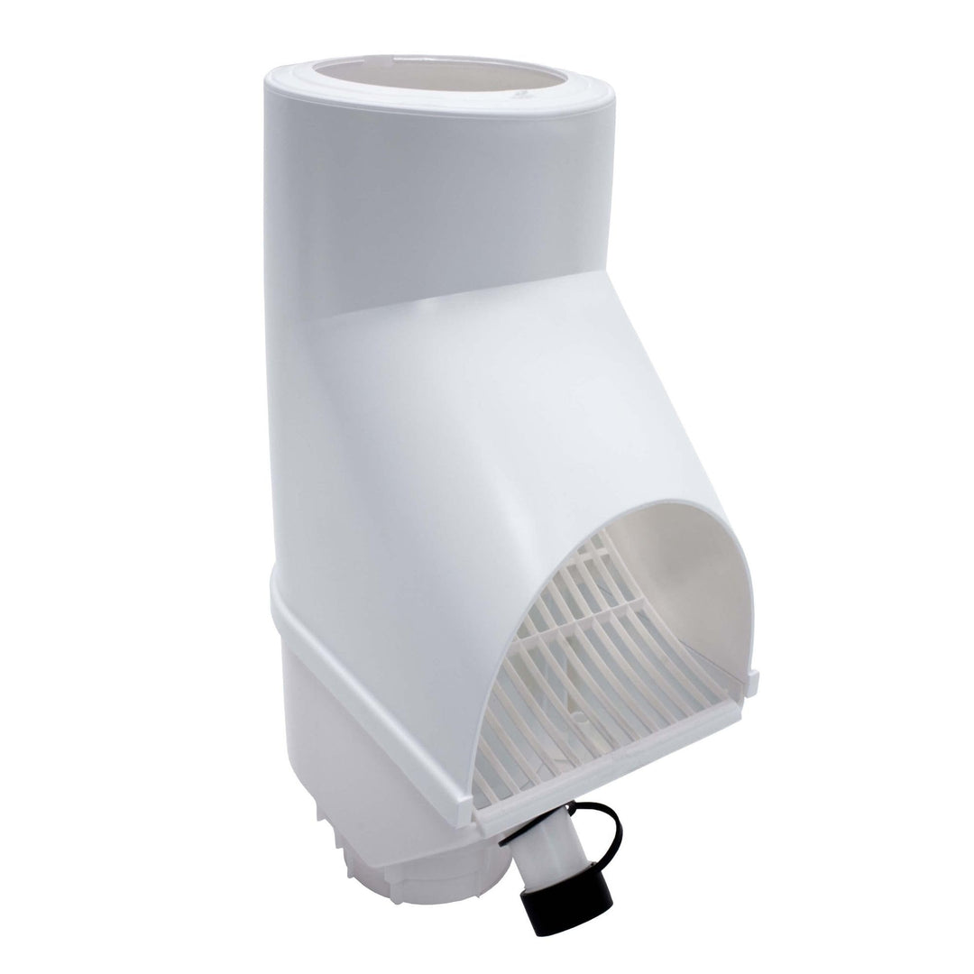 Jardinion Regenwasserfilter, Fallrohr Laubabscheider Weiss 30,5 x 12 x 17,5 cm Regenwassersammler fü