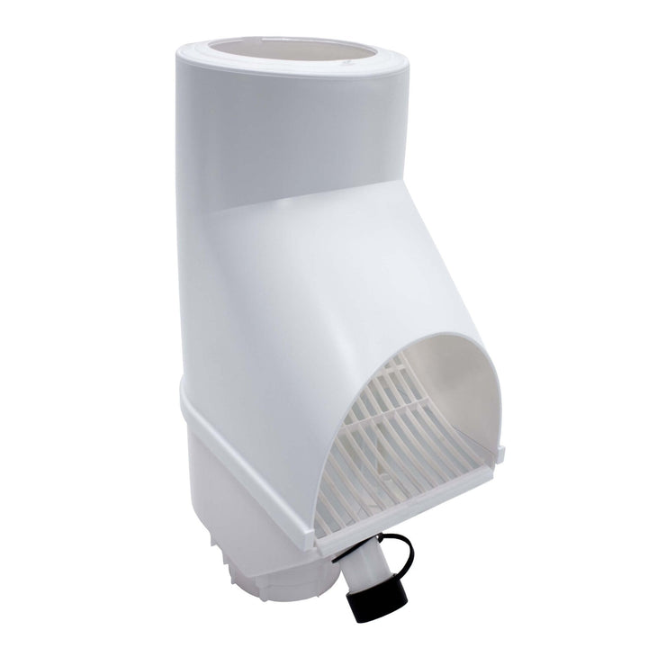 Jardinion Regenwasserfilter, Fallrohr Laubabscheider Weiss 30,5 x 12 x 17,5 cm Regenwassersammler fü