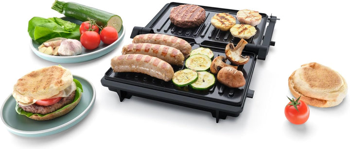 Steba FG 10 GRILLINO Kontaktgrill &amp; Panini-Grill | 180° aufklappbar als Tischgrill | Keramikplatten