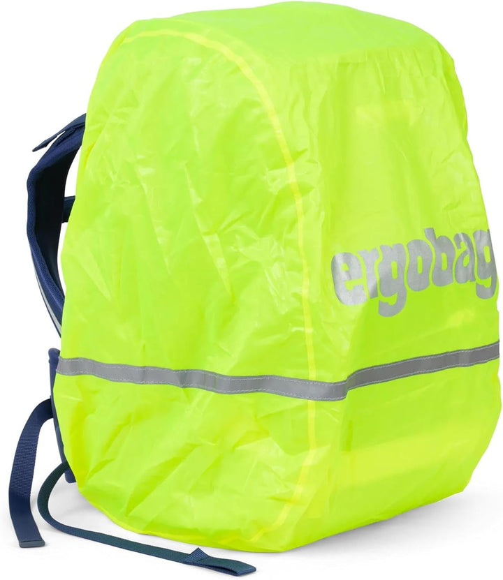 ergobag Regenschutz für Schulranzen und Rucksack, wasserdicht, mit Reflektoren und Gummizug Einheits