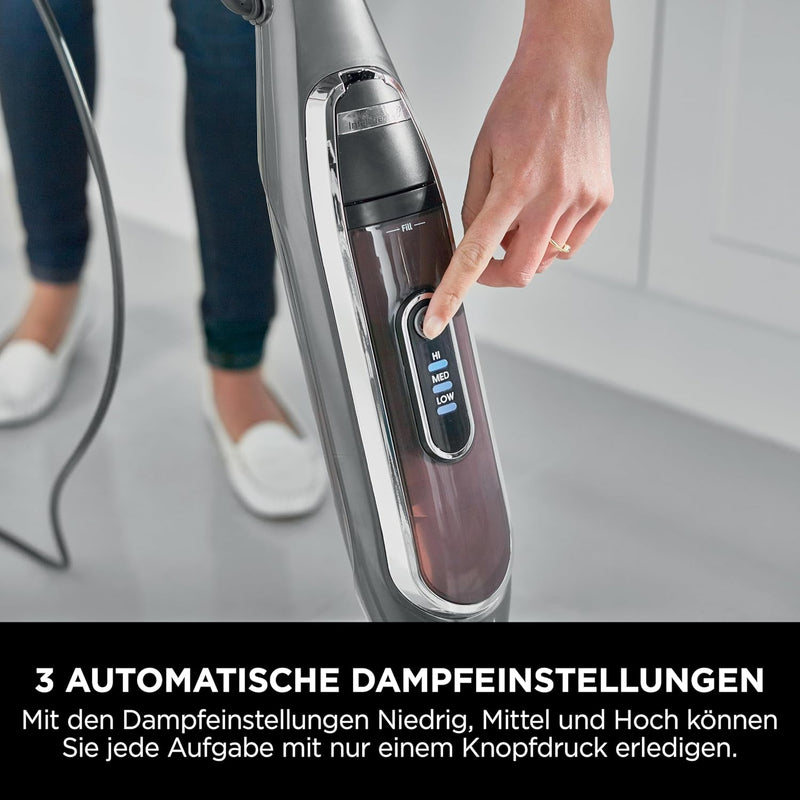 Shark [S6003EU] Klik n´ Flip Smartronic Deluxe Dampfmopp/Dampfreiniger (mit 2 doppelseitigen Dirt-Gr