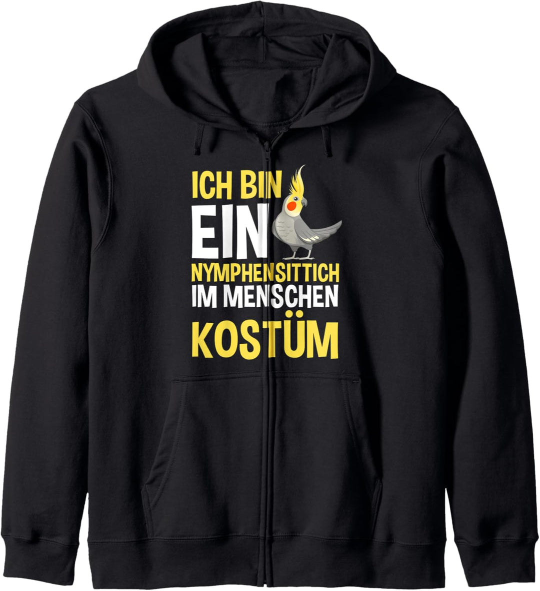 Vogel Nymphensittich im Menschn Kostüm Kapuzenjacke