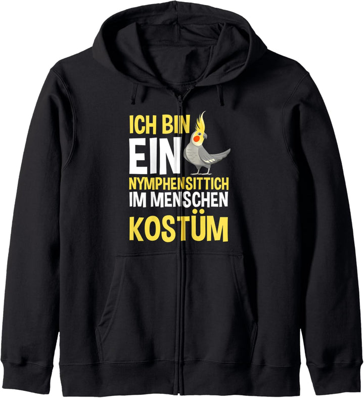 Vogel Nymphensittich im Menschn Kostüm Kapuzenjacke