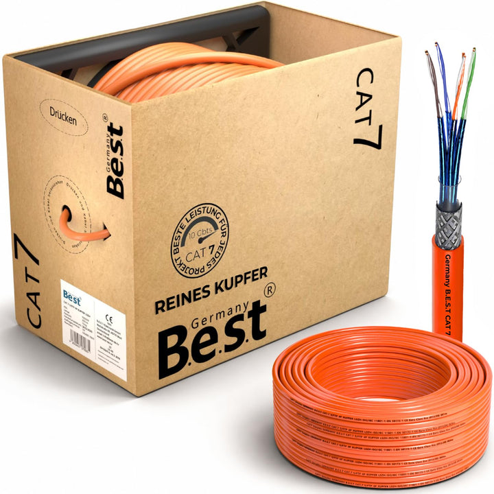 Germany B.e.s.t CAT 7 Kabel 200m Simplex Lan Kabel Kupfer 1000Mhz S/FTP Cat Netzwerkkabel Cat 7 Verl