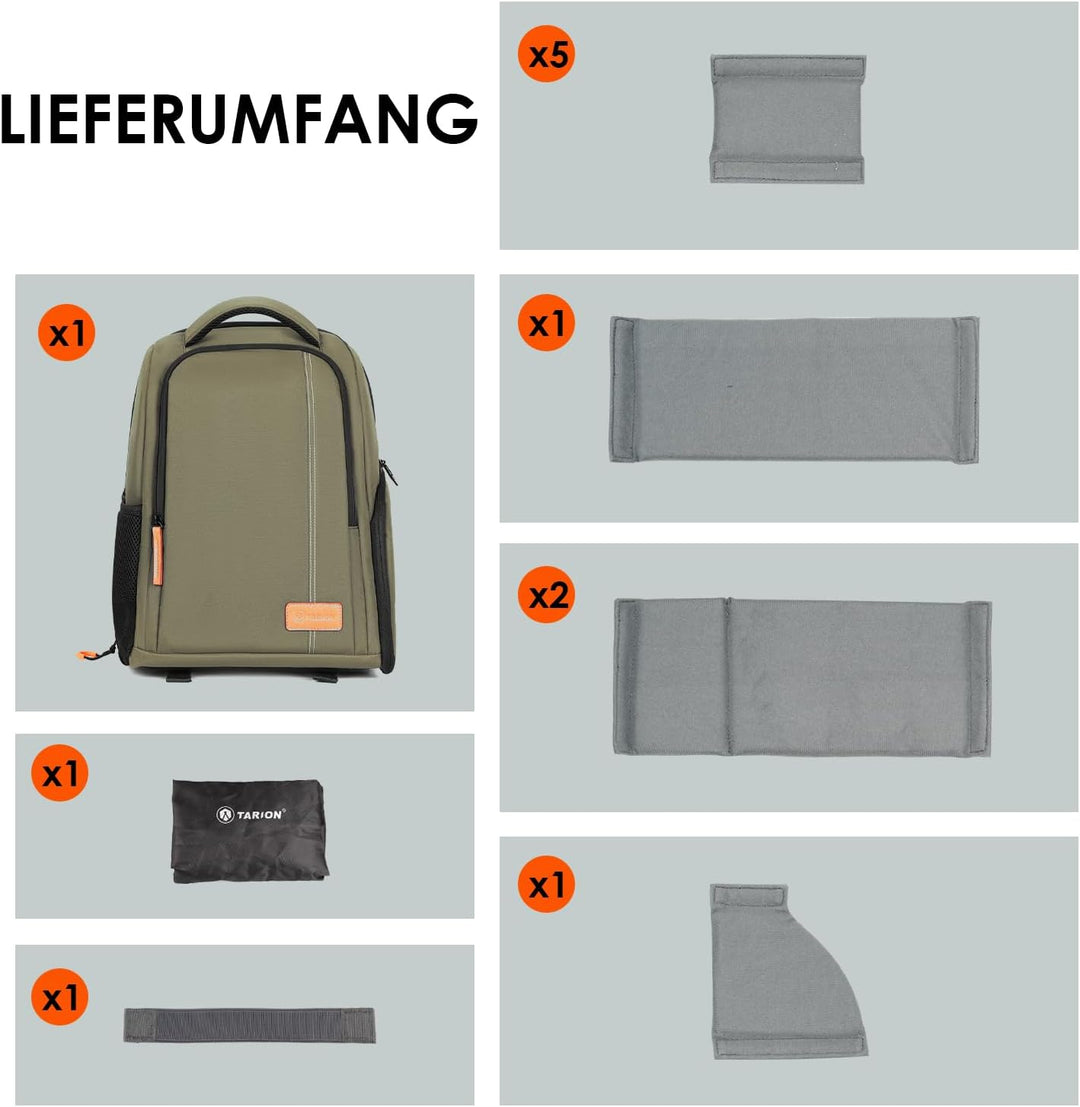 TARION Kamerarucksack Spiegelreflex Fotorucksack Wasserdicht Leicht und Kompakt Klein DSLR Rucksack