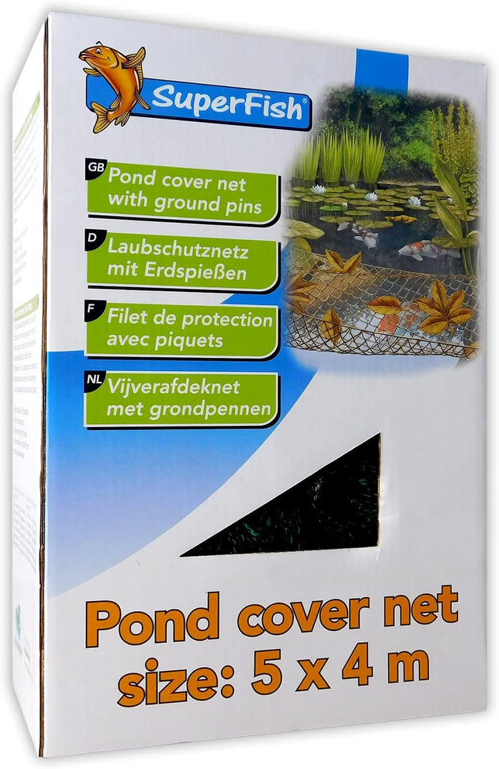 Superfish Teichabdecknetz mit 14 Heringen, 5 x 4 m