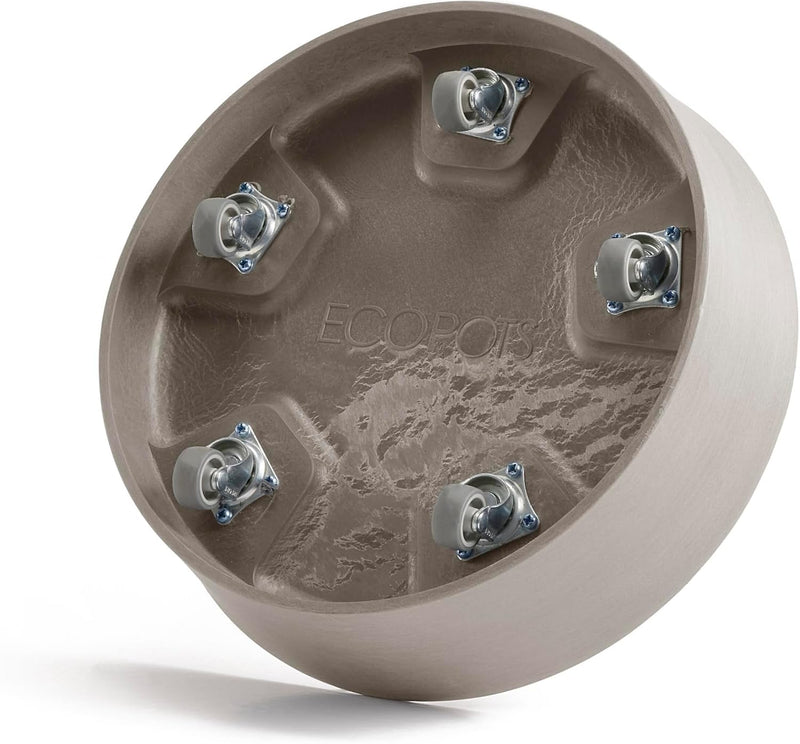 Ecopots Untersetzer rollbar für Blumentopf Amsterdam Braun Grau Durchmesser innen 26 cm/aussen 28 cm