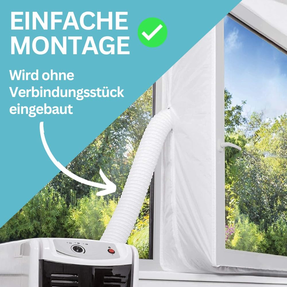 Home Melody Abluftschlauch 100mm 6 Meter PVC flexibel für mobile Klimaanlagen, Wäschetrockner, Abzug