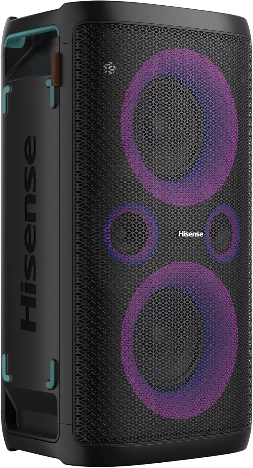 Hisense Party Thunder, 620 W Maximale Audioleistung, AI Lichtshow, 18 Stunden Akkulaufzeit, Auracast