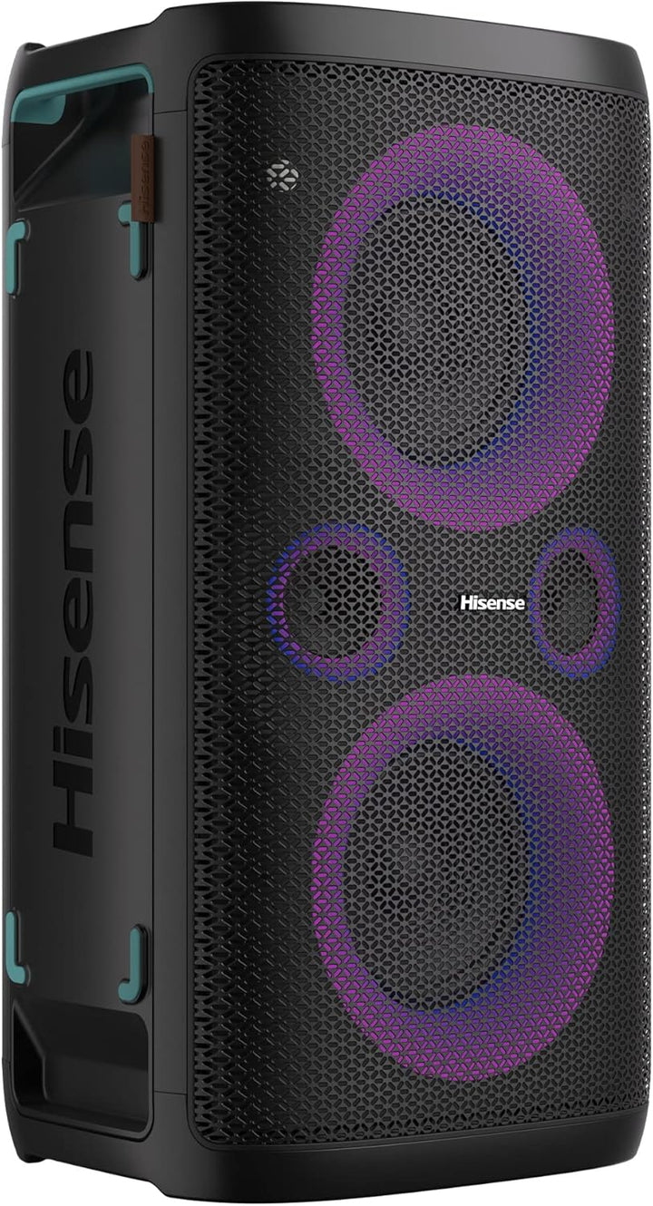 Hisense Party Thunder, 620 W Maximale Audioleistung, AI Lichtshow, 18 Stunden Akkulaufzeit, Auracast