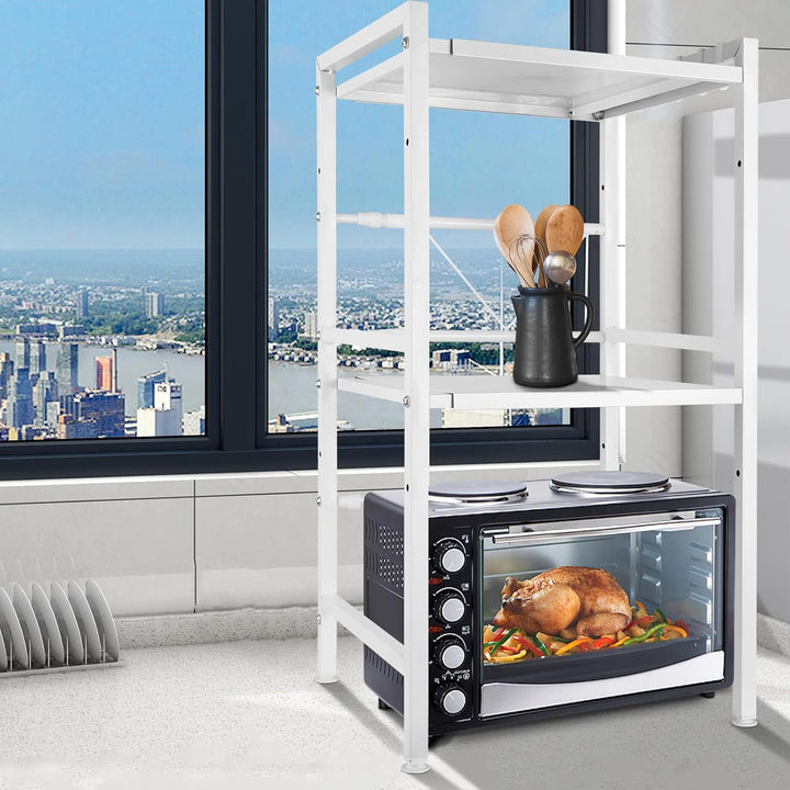 XDAILUYYDS Mikrowellen Regal, Ofengestell, 2-lagiges Erweiterbares Mikrowellenständer, Mikrowellenha