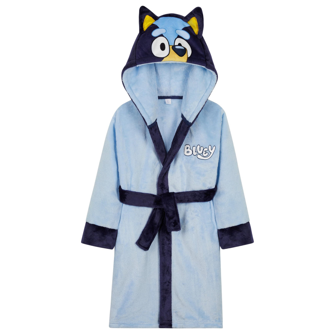 BlueY Mädchen Fleece Bademantel mit Kapuze und Bindegürtel, gemütlicher Morgenmantel - Geschenke für