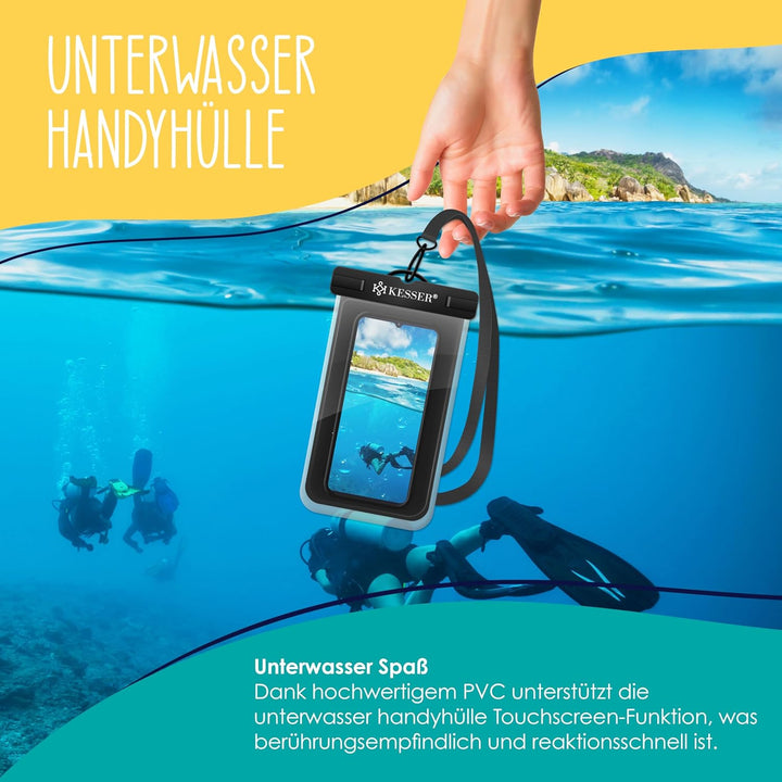 KESSER® 2er Set Strandmatte klappbar mit Verstellbarer Rückenlehne, Tragegurt, wasserdichter Tasche