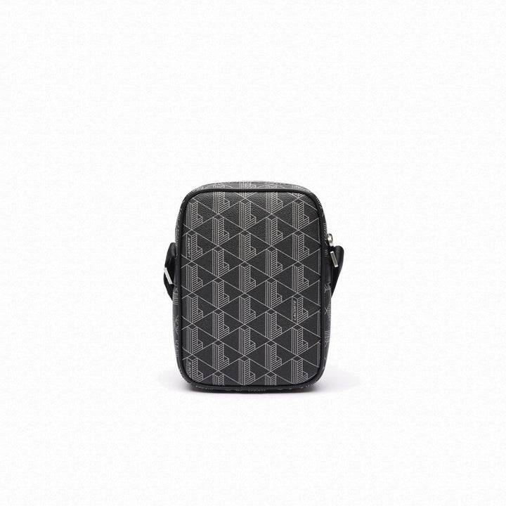 Lacoste Herren Nh4410lx Handtasche, Monogram schwarz grau, Einheitsgrösse, Monogram Schwarz Grau