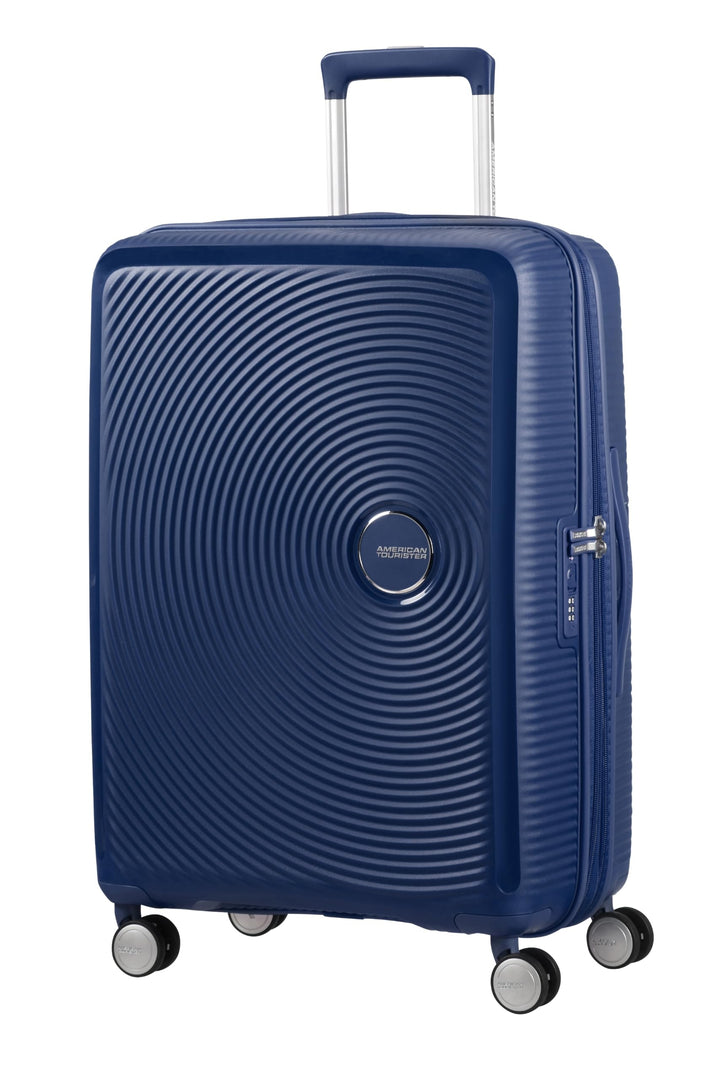 American Tourister Soundbox - Spinner M Erweiterbar Koffer, 67 cm, 81 L, Blau (Midnight Navy) Blau (