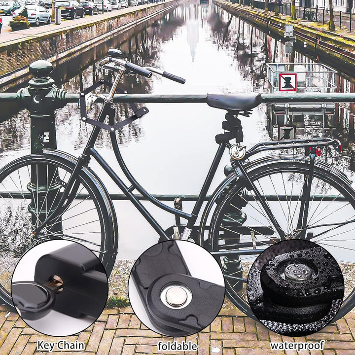 sports flyfree Fahrradschloss, 80cm Faltschloss Fahrrad, Hochsicherheits Faltschloss mit Halter und