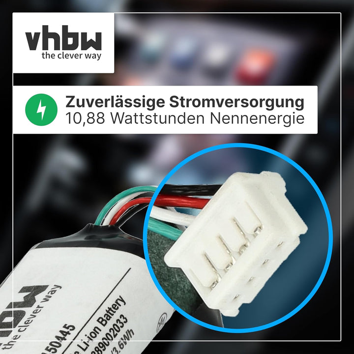 vhbw Akku Ersatz für Audi 3G0915089 für Telematik-Steuergerät (1,49 Ah, 7,3 V, Li-Ion)
