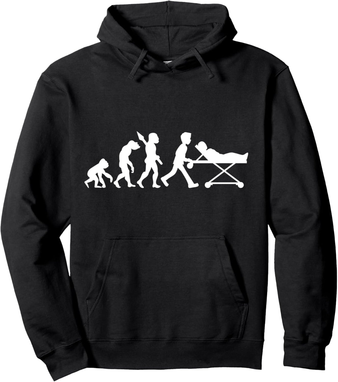 Sanitäter Sanitätsdienst Rettungsdienst Beruf Job Evolution Pullover Hoodie