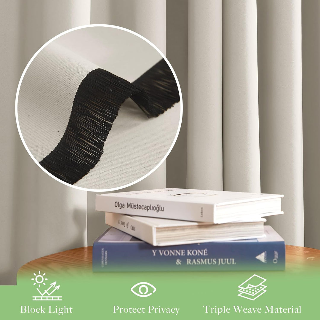KGORGE Gardinen für Kleine Fenster Schlafzimmer 2er Set 120 x 90 cm(HxB) Thermovorhang Hitzeschutz M