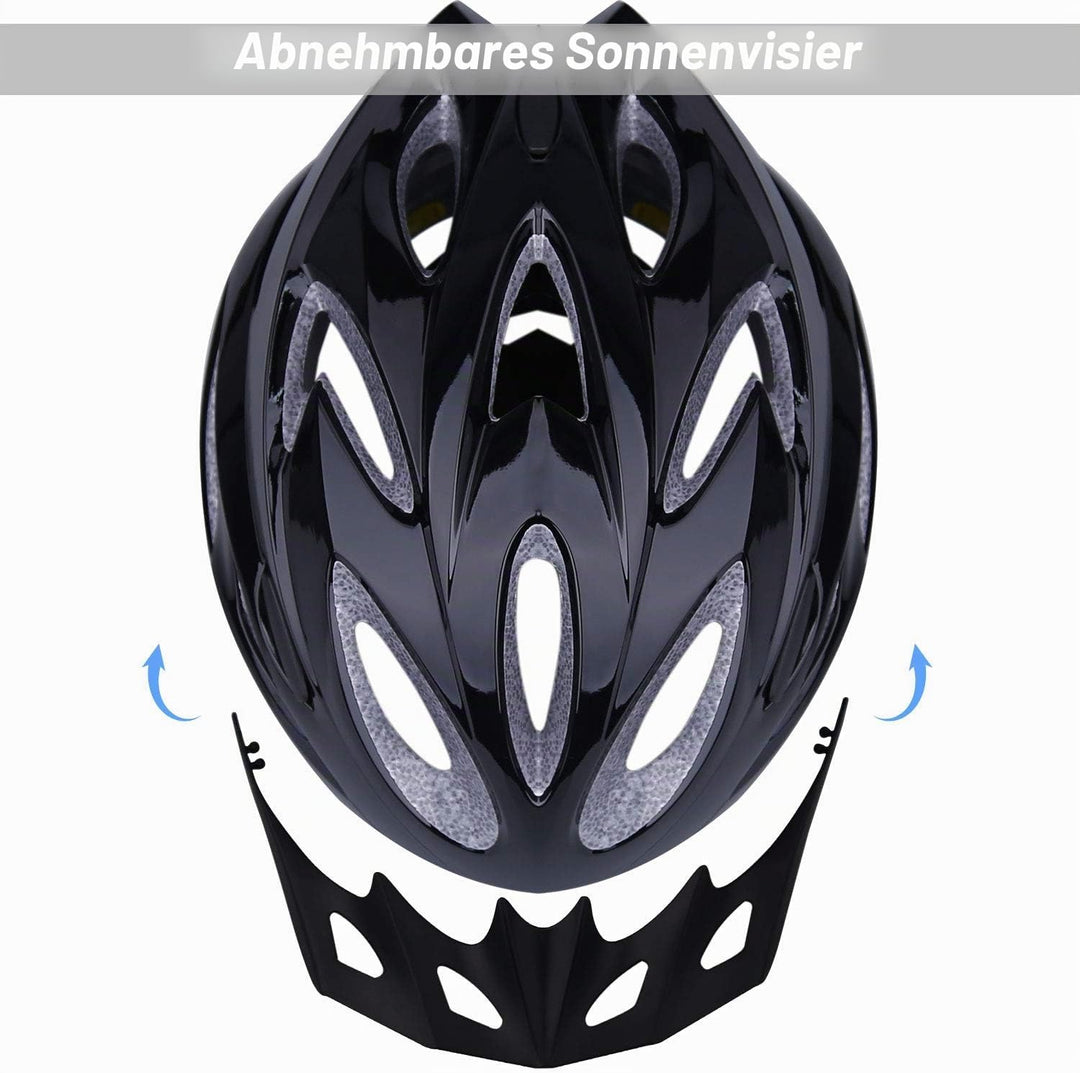 Shinmax Fahrradhelm,Fahrradhelm Herren Damen mit Visier Abnehmbarer EPS Körper+PC Schale MTB Mountai