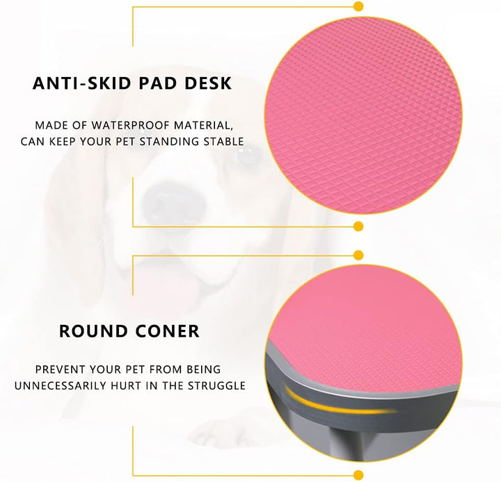 LEIBOU Haustier Hund Grooming Tisch Faltbarer Grooming Tisch Heavy Duty Eisenrahmen mit Arm/Schlinge