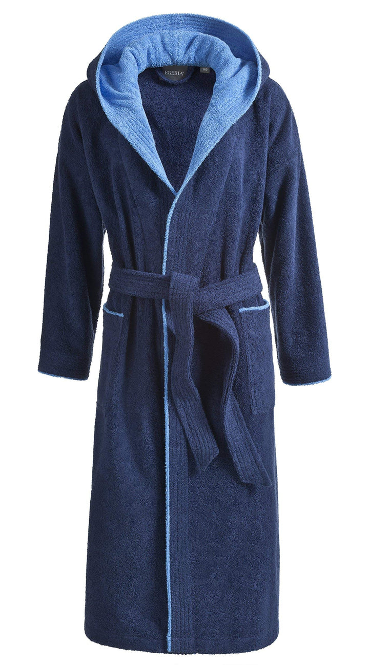 Egeria 501005 Calypso Kinder Jugend Bademantel, Baumwolle, 35 x 31 x 10 cm, Dunkle Blau 140 dark blu