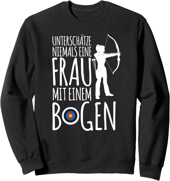Kleidung Bogenschiessen Frau Archery Lustig Zielscheibe Mann Sweatshirt