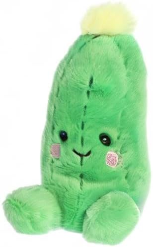 Aurora Adorable Palm Pals Dillian Cucumber Stuffed Animal - Pocket-Sized Fun - On-The-Go Play - Gree