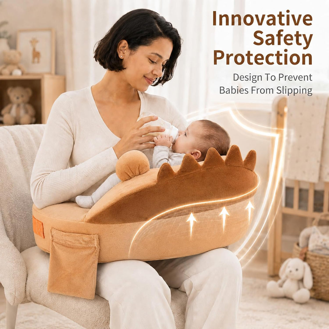 Ergonomic Stillkissen Klein mit Sicherheitsumrandung Memory Foam Baby Nursing Pillow – Verstellbarer