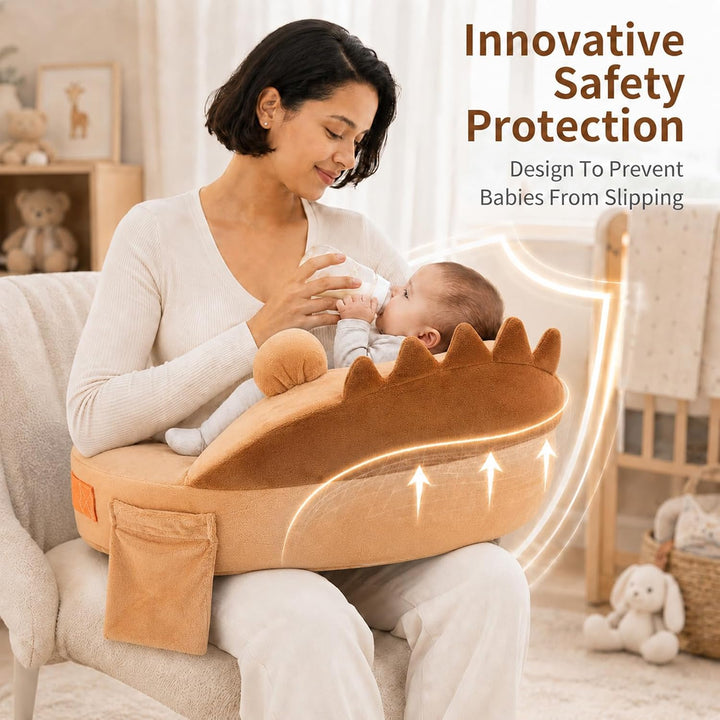 Ergonomic Stillkissen Klein mit Sicherheitsumrandung Memory Foam Baby Nursing Pillow – Verstellbarer