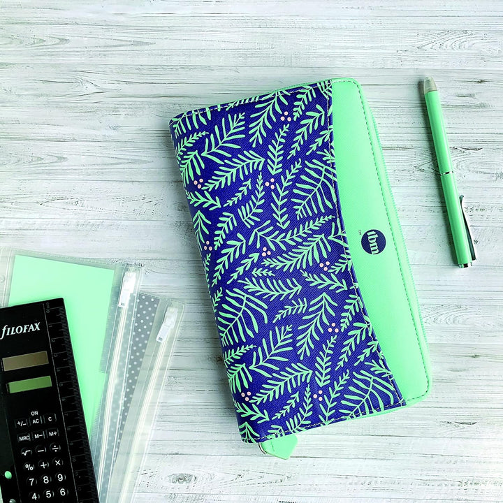 Filofax Saffiano Personal MT028776 Kompakter Reissverschluss-Organizer, limitierte Auflage, Lederopt