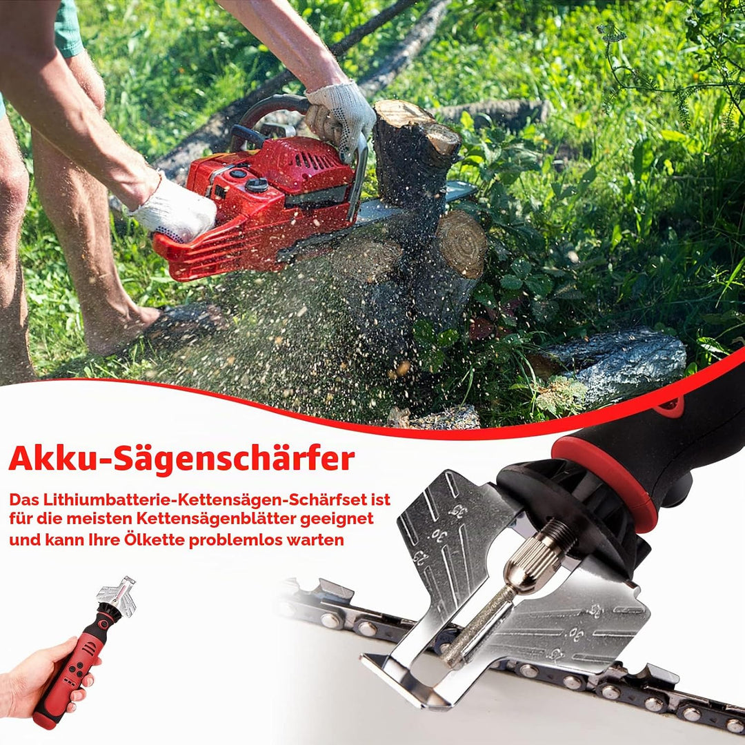 Elektrisches Kettensägen Schärfgerät,Kabellos USB Kettensägenschärfer Chainsaw Sharpener Mini Ketten