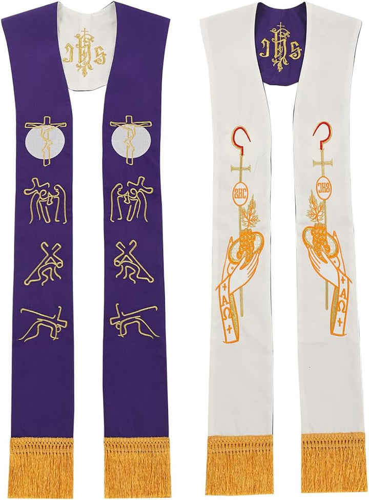 BLESSUME Priester Reversibel Stola Pastor Masse Stola