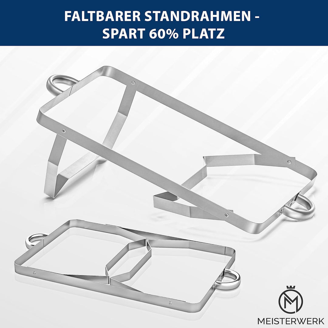 MEISTERWERK Warmhaltebehälter Essen (1er Set) - Erstklassiger 410 Edelstahl Chafing Dish - Warmhalte