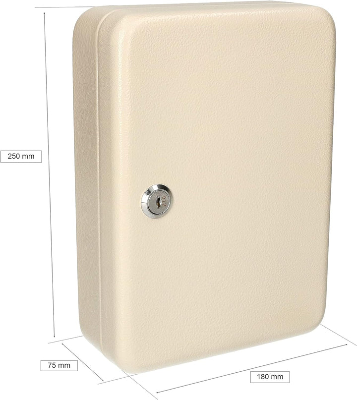 KOTARBAU® Schlüsselschrank für Wandmontage 24 Schlüssel mit Schlüsselanhängern Beige 24 Schlüssel +