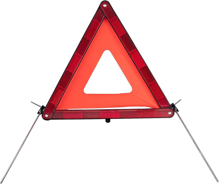 Lescars Warndreieck Auto: 3er-Set Kfz-Warndreieck, Notfalldreieck, reflektierend, klappbar, rot (sta