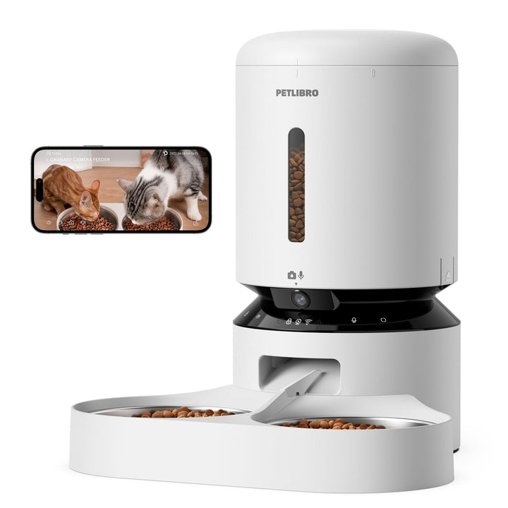 PETLIBRO 5L Futterautomat Katze mit 1080P Kamera - 5G WiFi Futterspender Hund mit APP & Nachtsicht,