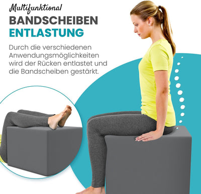 maxVitalis Orthopädischer Bandscheibenwürfel, Stufenlagerungswürfel zur orthopädischen Stufenlagerun