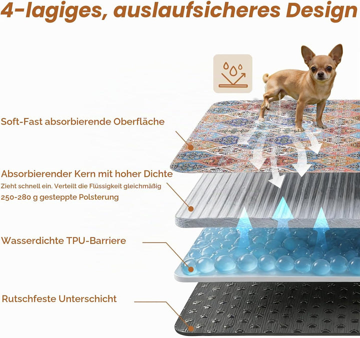 Gimars Wiederverwendbare Trainingsunterlagen, Bohemian-Stil, 80 × 92 cm, 2er-Pack, Modell CW09-02