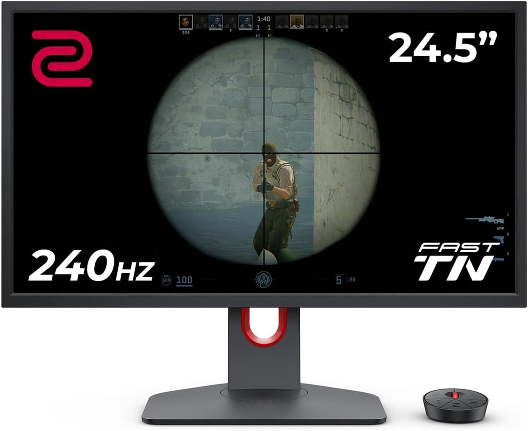 BenQ ZOWIE XL2540K 24,5 Zoll 240 Hz Gaming-Monitor | Kompakter Sockel | Flexible Höhen- und Neigungs