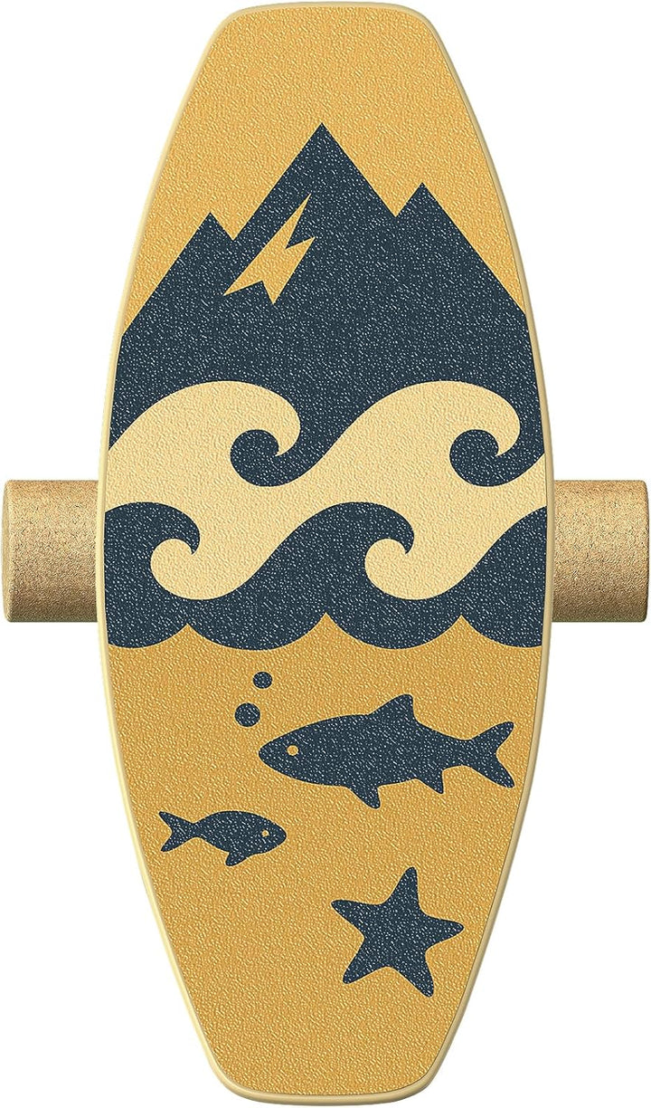 Balance Board für Erwachsene, Gleichgewichtstrainer & Stabilitätstrainer Holz Balance Board, Allroun