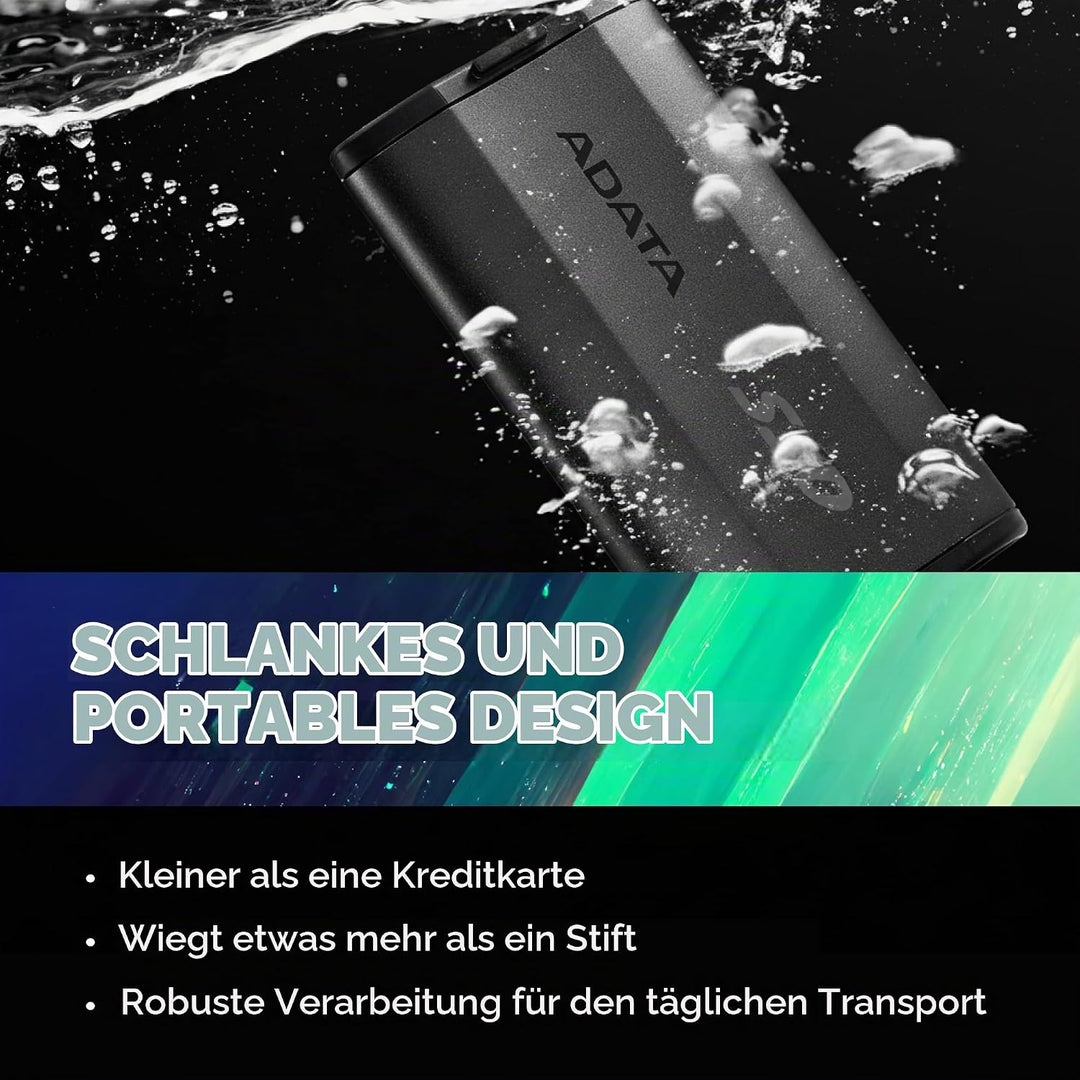 ADATA SSD 1.0TB External SE880 gy U3.2 | USB 3.2 Gen 2x2 Type-C 1TB