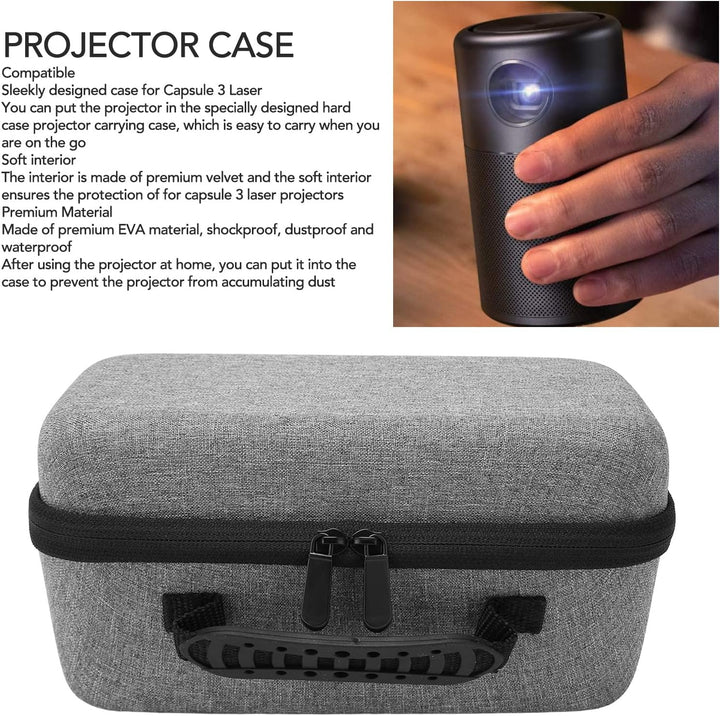 Projektortasche für Samsung Nebula Anker Capsule 3 1080P Projektor, Projektor Hartschalen Reisetasch