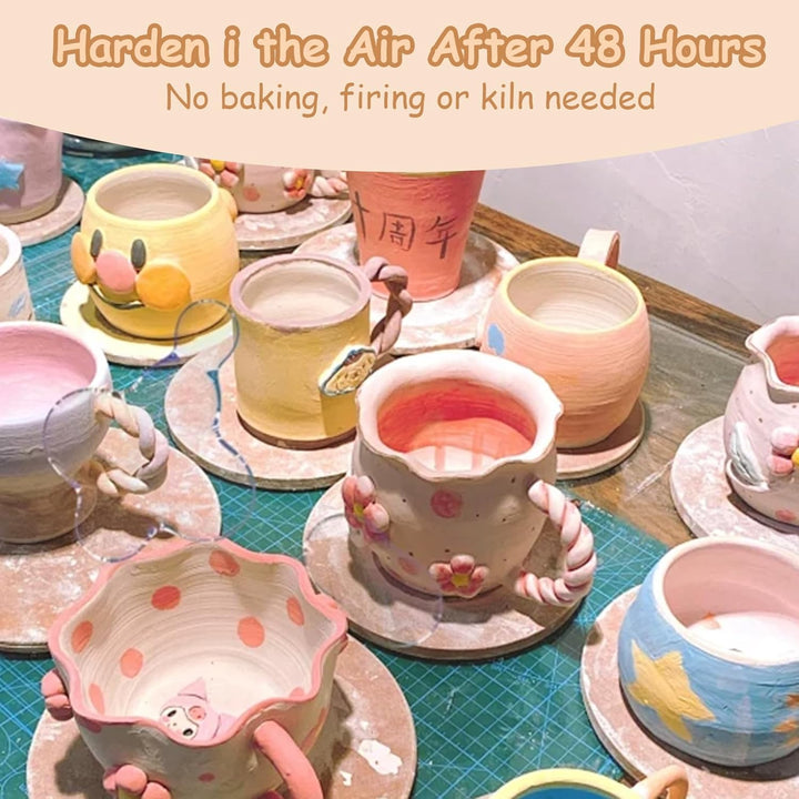 Surple Ton Töpferset für zu Hause für Anfänger Kinder & Erwachsene, Töpferset & Keramik DIY StarterK