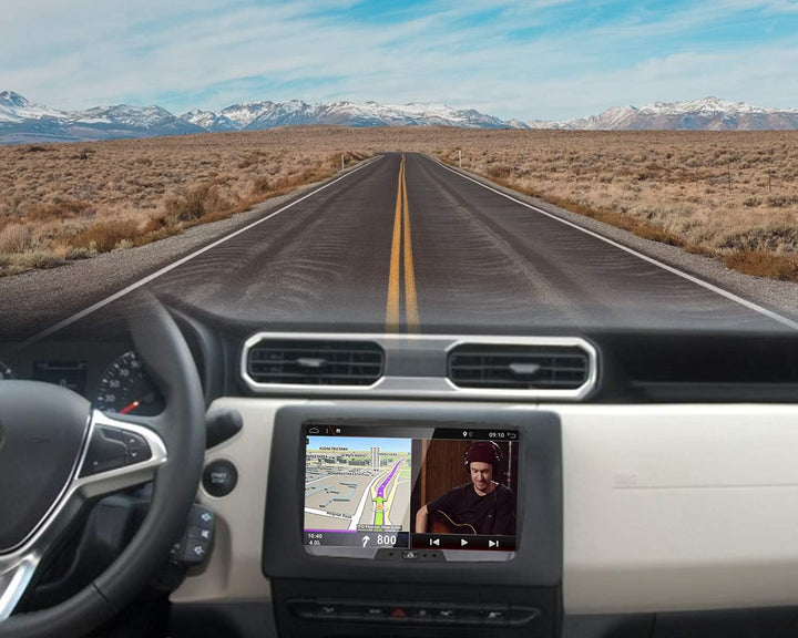 YUNTX Android 10 Autoradio Kompatibel mit Dacia Sandero/Renault Duster/Logan - 8 Zoll GPS mit navi B