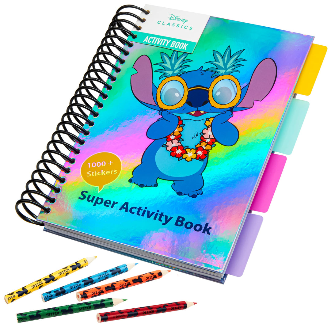 Disney Stitch Sticker-Buch mit über 1000 Aufklebern, Schablonen, Ausmalblättern und Buntstiften - St